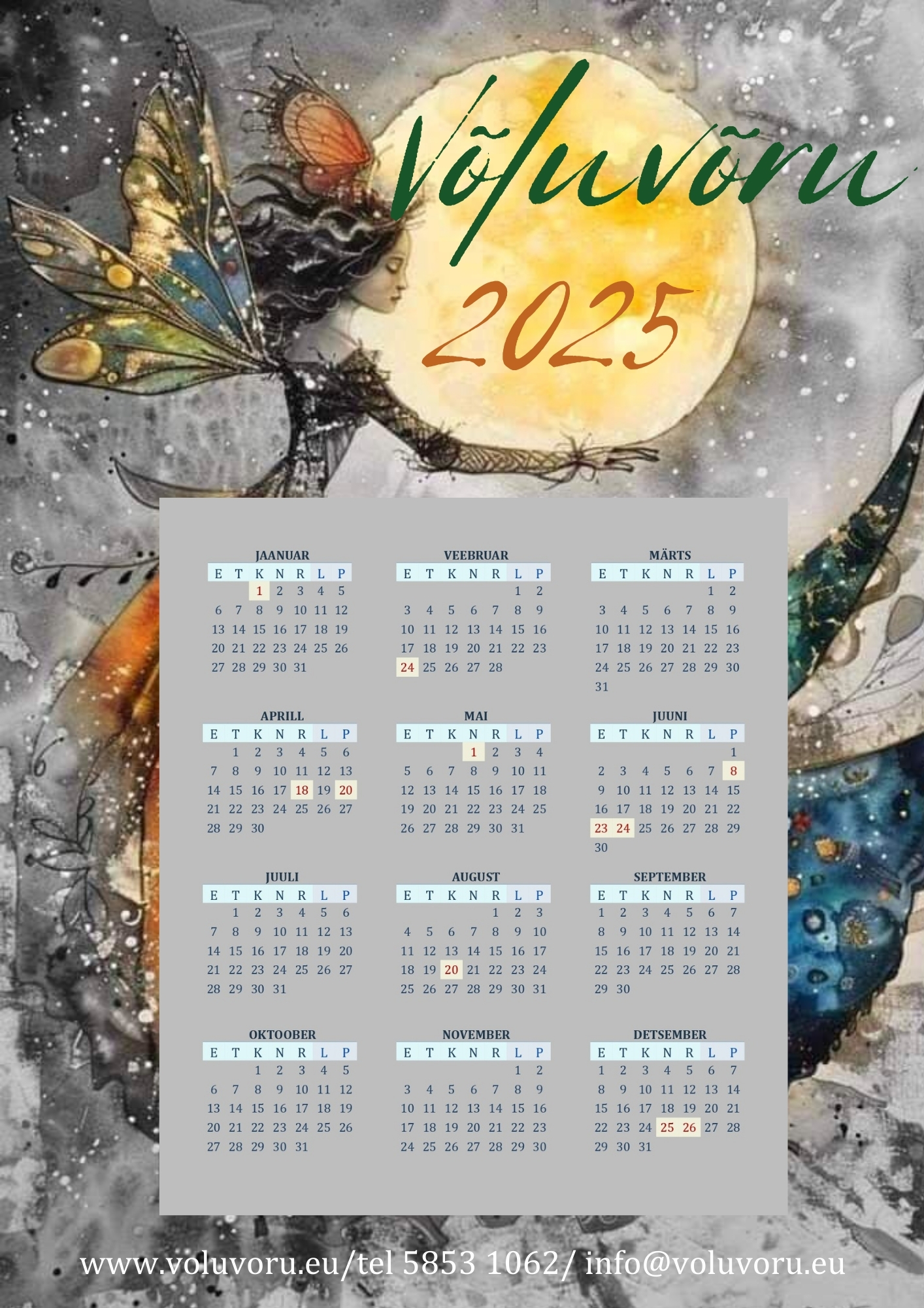 Võluvõru 2025 kalender